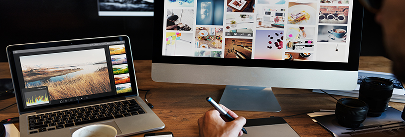 از فتوشاپ برای ویرایش عکس استفاد میشود.