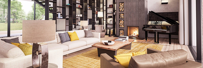 دکوراسیون زاویه دار، خانه را بزرگتر نشان میدهد.