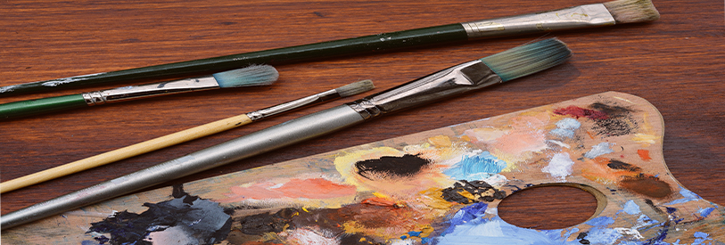 بوم نقاشی برای تکنیک رنگ روغنی قابل استفاده است .