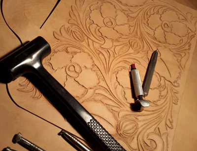 آموزش حکاکی روی چرم